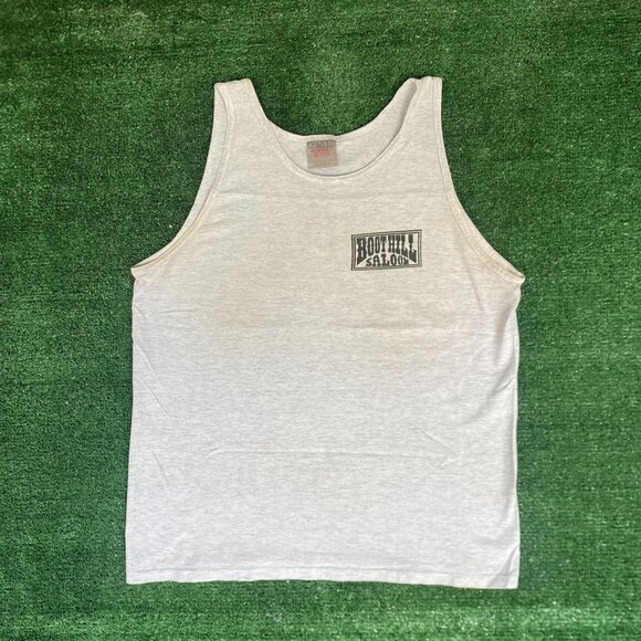 Vintage 90s Boot Hill Saloon Tank Top Biker Motorcycle Tee - Picture 1 of 8